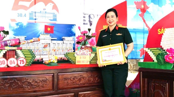 Thiếu tá QNCN Phạm Nguyễn Phúc Vân - nữ quân nhân năng động, nhiệt huyết