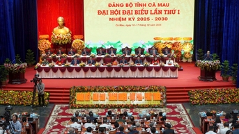 បើកមហាសន្និបាតលើកទី១ គណៈកម្មាធិការបក្សខេត្ត Ca Mau អាណត្តិ 2025 - 2030