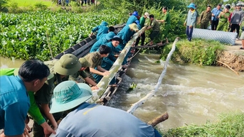 Tây Ninh: Tiếp tục xảy ra sự cố vỡ đê bao tại Đồng Tháp Mười