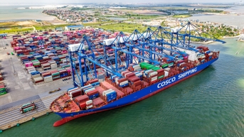 Cảng container Quốc tế Tân cảng Hải Phòng đón Teu container thứ 1 triệu