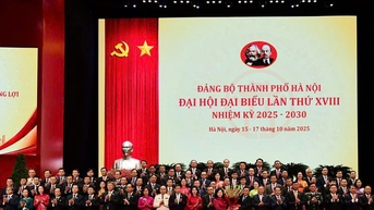 Bế mạc Đại hội đại biểu lần thứ XVIII Đảng bộ thành phố Hà Nội nhiệm kỳ 2025 - 2030