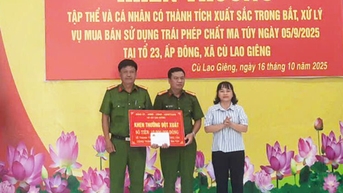 គណៈកម្មាធិការប្រជាជនឃុំ Cu Lao Gieng បានផ្តល់រង្វាន់ដល់សមូហភាពចំនួន ២ នាក់ និងបុគ្គលចំនួន ១១ នាក់។