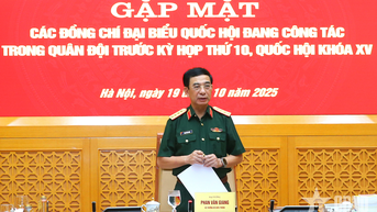Đại tướng Phan Văn Giang chủ trì gặp mặt đại biểu Quốc hội công tác trong Quân đội trước Kỳ họp thứ mười, Quốc hội khóa XV