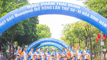 Thai Minh Pharmaceuticals អមដំណើរជុំចុងក្រោយនៃការរត់កាសែត Hanoi Moi លើកទី 50 - ដើម្បីសន្តិភាព