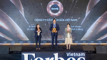 Vinamilk đứng đầu danh sách top 25 thương hiệu năm 2025 của Forbes Việt Nam