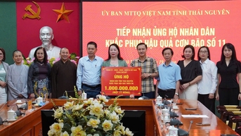 Hỗ trợ 4 tỷ đồng giúp đồng bào các tỉnh phía Bắc khắc phục hậu quả bão lũ