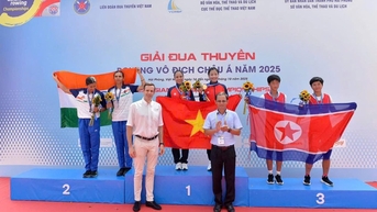 Ha Tinh ដណ្តើមបានមេដាយមាសចំនួន 3 ក្នុងព្រឹត្តិការណ៍ Asian Rowing Championship
