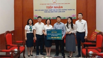BIDV Lạng Sơn hỗ trợ hơn 1 tỷ đồng khắc phục thiệt hại do cơn bão số 11