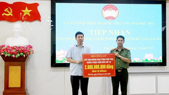 ទទួល​បាន​ប្រាក់​ឧបត្ថម្ភ​ចំនួន ២,៥​ពាន់​លាន​ដុង ដើម្បី​ជំនះ​លើ​ផលវិបាក​នៃ​ព្យុះ​លេខ​១០