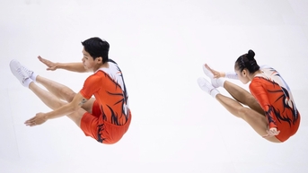 Vẻ đẹp đồng đều, dẻo dai của các VĐV Aerobic tại giải vô địch quốc gia