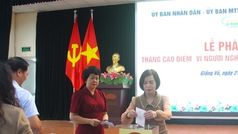 Quỹ Vì người nghèo phường Giảng Võ đạt hơn 1,3 tỷ đồng