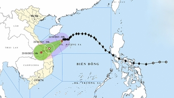 Thời tiết ngày 22/10: Bão số 12 di chuyển vào bờ, gây mưa rất to từ Hà Tĩnh đến Quảng Ngãi