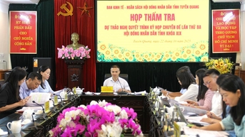 Thẩm tra các dự thảo nghị quyết trình kỳ họp chuyên đề thứ ba HĐND tỉnh khóa XIX