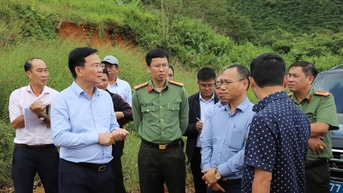 Chủ tịch UBND tỉnh Lâm Đồng Hồ Văn Mười kiểm tra Dự án Quốc lộ 28B