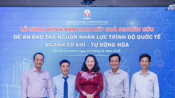 សាកលវិទ្យាល័យអប់រំបច្ចេកទេសទីក្រុងហូជីមិញ បណ្តុះបណ្តាលផ្នែកវិស្វកម្មមេកានិច និងស្វ័យប្រវត្តិកម្មតាមស្តង់ដារអន្តរជាតិ។