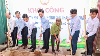 Khởi công xây dựng nhà 'Đại đoàn kết' cho 2 hộ dân ở phường Kiến An