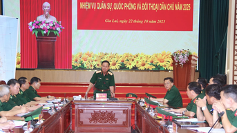 Đoàn công tác Quân khu 5 làm việc với Ban Chỉ huy Bộ đội Biên phòng tỉnh Gia Lai