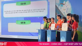 សិស្សានុសិស្ស Ha Tinh ចូលរួមប្រឡង “សាលាគ្មានគ្រឿងញៀន” យ៉ាងសាទរ