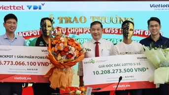 មនុស្សម្នាក់បានឈ្នះ Jackpot Vietlott ជិត 134 ពាន់លានដុង