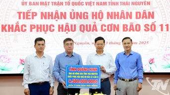 Tỉnh Quảng Ninh hỗ trợ tỉnh Thái Nguyên 5 tỷ đồng khắc phục hậu quả mưa lũ