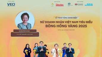 Chủ tịch Tập đoàn BRG lần thứ 6 được vinh danh TOP 10 “Nữ doanh nhân Việt Nam tiêu biểu - Bông hồng Vàng 2025”
