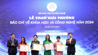 24 tác phẩm, nhóm tác phẩm đoạt Giải thưởng báo chí về khoa học - công nghệ năm 2024