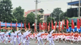 Hơn 2.000 vận động viên tham gia Đại hội thể dục - thể thao x ã Phúc Thọ lần thứ I