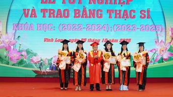 Thêm 224 học viên Trường ĐH Cửu Long nhận bằng thạc sĩ