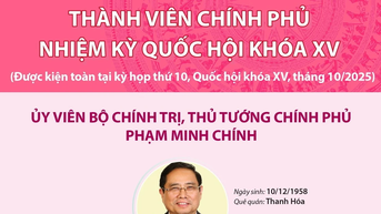 Thành viên Chính phủ nhiệm kỳ Quốc hội khóa XV