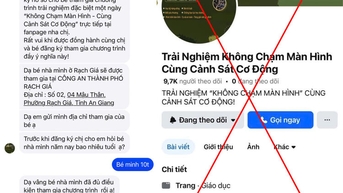 Cảnh báo trang giả mạo chương trình “Không chạm màn hình cùng Cảnh sát cơ động”