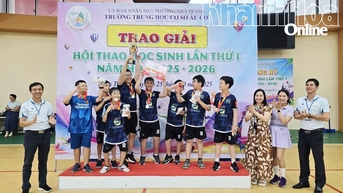 Trường THCS Âu Cơ trao giải Hội thao học sinh lần I, năm học 2025 - 2026