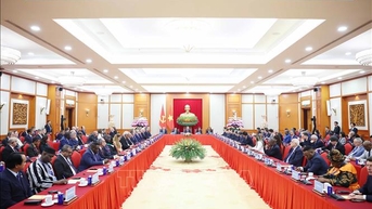 Tổng Bí thư Tô Lâm tiếp Trưởng đoàn các nước tham dự Lễ mở ký Công ước Hà Nội