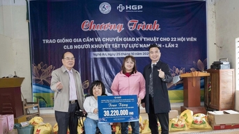 Hoàng Gia Phát trao sinh kế, tiếp sức người khuyết tật Nam Đàn vượt khó