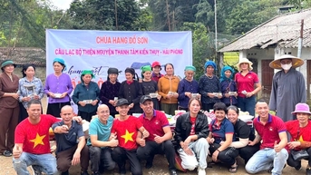 Các đoàn từ thiện hỗ trợ hộ nghèo, ảnh hưởng thiên tai tại xã Yên Minh