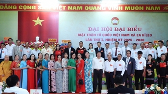 Đại hội đại biểu Ủy ban MTTQ Việt Nam các xã Ea Wy, Ea H’leo lần thứ I, nhiệm kỳ 2025 - 2030