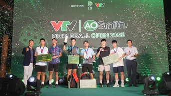 Đỗ Minh Quân và Trương Vinh Hiển đăng quang giải pickleball VTV Open