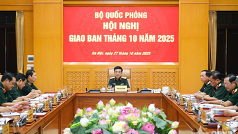 Đại tướng Phan Văn Giang chủ trì Hội nghị giao ban Bộ Quốc phòng tháng 10-2025