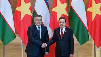 [Ảnh] Chủ tịch Quốc hội Trần Thanh Mẫn tiếp Chủ tịch Hạ viện Uzbekistan Nuriddin Ismoilov