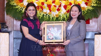 Phó Chủ tịch nước Võ Thị Ánh Xuân hội kiến với Phó Tổng thống Ecuador