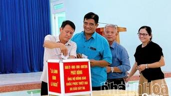 Xã Diên Lạc ủng hộ hơn 42,3 triệu đồng hỗ trợ đồng bào bị thiệt hại do bão gây ra