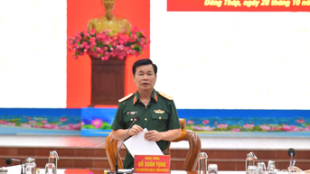 Đoàn kiểm tra Bộ Quốc phòng kiểm tra toàn diện công tác quân sự, quốc phòng tại Đồng Tháp