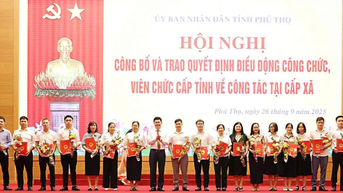 Phú Thọ điều động, biệt phái, tăng cường nhiều công chức, viên chức cho cấp xã