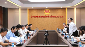 Đoàn công tác của Ban Chính sách, Chiến lược Trung ương làm việc với UBND tỉnh Lào Cai