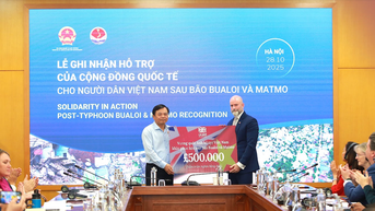 Hơn 7,2 triệu USD tiền mặt cứu trợ người dân ảnh hưởng bởi thiên tai