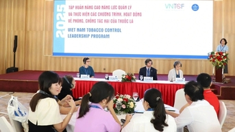 Đào tạo cán bộ nòng cốt về phòng chống tác hại thuốc lá