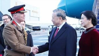 Tổng Bí thư Tô Lâm và phu nhân đến London, bắt đầu thăm chính thức Anh