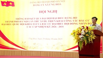 Xã Ứng Hòa triển khai công tác bầu cử đại biểu Quốc hội khóa XVI và HĐND các cấp nhiệm kỳ 2026-2031