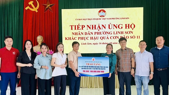 Hội Doanh nhân trẻ tỉnh Phú Thọ trao quà hỗ trợ bà con vùng lũ đợt 3 tại tỉnh Lạng Sơn