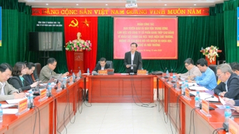 Đoàn công tác Ban Tuyên giáo và Dân vận Trung ương khảo sát,  đánh giá việc thực hiện chủ trương, đường lối của Đảng đối với  nhiệm vụ khoa học, công nghệ và môi trường tại Công ty cổ phần Gang thép Cao Bằng