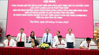 Ký kết thỏa thuận hợp tác giữa Sở Nông nghiệp và Môi trường tỉnh Tây Ninh với các Chi nhánh Agribank trên địa bàn